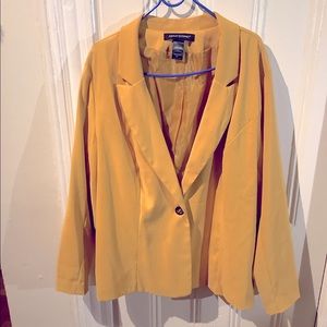 Mustard-colored Ashley Stewart blazer